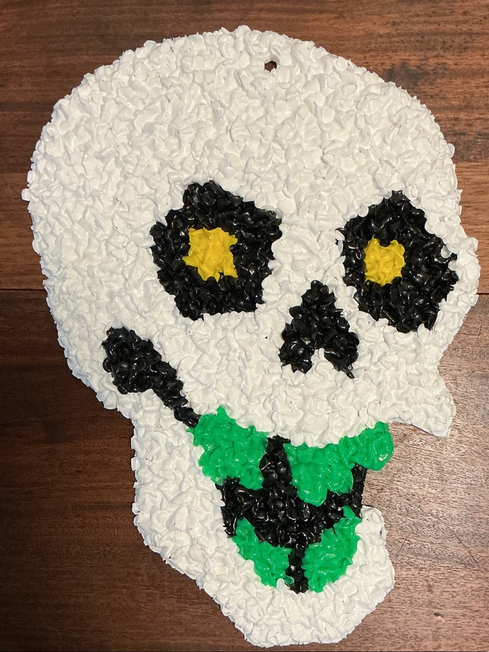 Vintage Halloween Popcorn Melt/Melted Plastic Popcorn Skull